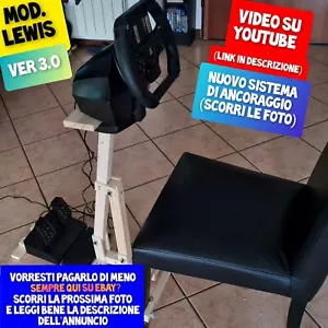 Postazione guida simracing simulatore f1 Mod. LEWIS Ps4 Ps5 Xbox PC Salvaspazio - Foto 1 di 17