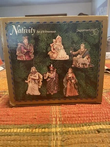 Dept56 NATIVITY 6 Ornament Set: Maryw/Baby Jesus, Joseph, 3 Kings, Shepherd ~NEW - Picture 1 of 5