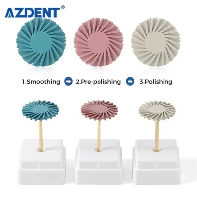 Dental Composite Polisher Diamond HP Disc 26mm Wheel 3-Stage Polishing System - Image 1 of 4