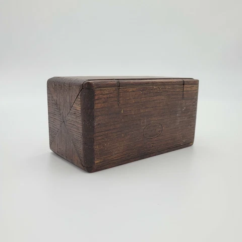 Antique Solid Oak 1889 Accessory Puzzle Box—Singer Sewing Machine Cover