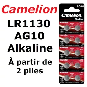 Pile Bouton LR1130 / AG10 / LR54 / SR1130W / 189 / 389 / Camelion 1,5V - Afbeelding 1 van 5
