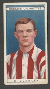 Cigarette Card Ogden's Famous Footballers 1908 G Clawley of Southampton #40 - Picture 1 of 2