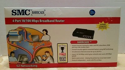 SMC Barricade 4-port 10/100 MBPS Broadband Router (installation CD not included) - Image 1 of 4