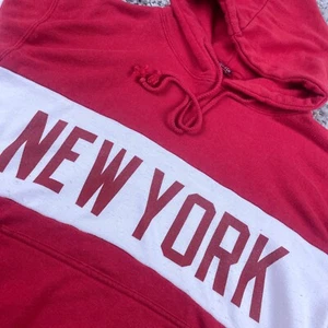 John Galt Brandy Melville Hoodie Women's One Size Red New York Pullover Sweater - Picture 1 of 10