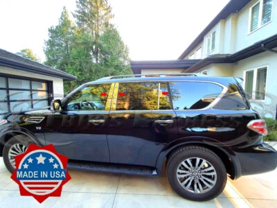 Ajuste: Nissan Armada 2017-2024 6 piezas poste de pilar cromado puerta de acero inoxidable Foto 1 de 2