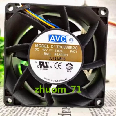 1PC AVC DYTB0838B2G DC 12V 4.5A 8038 8CM high speed cooling fan - Image 1 of 4