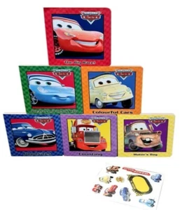 NEW x 6 DISNEY CARS small POCKET SIZE board books OPPOSITES NUMBERS COLOURS SHAP - Foto 1 di 1