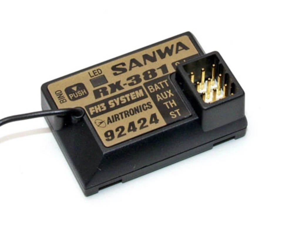 Sanwa RX-381 FHSS-3 Empfänger SAN107A41071A M17, M12, MT-44, Exzes ZZ, MT-S,  .. - Bild 1 von 1