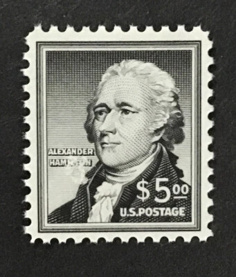US 1956 VF MNH SC#1053 $5 Hamilton Liberty Series - Image 1 of 2