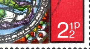 1971 Sg 894var 2½p Christmas Red Colour Shift Fine Used - Bild 1 von 2