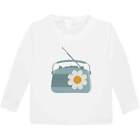 'Retro Daisy Radio' Bawełniane koszulki dziecięce / dziecięce z długim rękawem (KL034719)