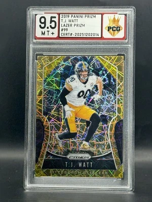 2019 Panini Prizm TJ Watt Lazer Prizm #99 Steelers - Image 1 of 2