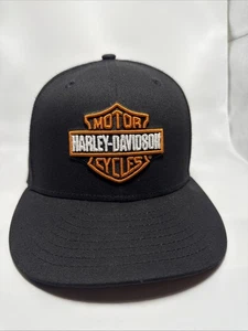 Gorra Harley Davidson New Era ajustada adulto 7 5/8 algodón negro motocicleta 7 3/8 - Imagen 1 de 7
