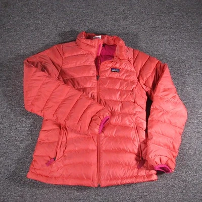 Patagonia Jacket Girls XL 14 Coral Quilted Puffer Insulated Full Zip Pink Warm - Image 1 of 4