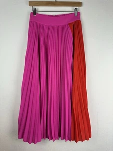 Crosby By Mollie Burch Midi Daisy Skirt Hot Pink Red Women’s Size Small Pockets - Picture 1 of 11