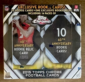 2015 Topps Chrome Football Factory Sealed Mega Box (Exclusive 60th Anniv. RCs) - Bild 1 von 3