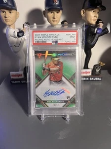 2021 Topps Triple Threads Ryan Mountcastle auto emerald 6/50 Jersey Match PSA 9 - Picture 1 of 2