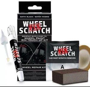 Wheel Scratch Easy Fix - Repair Touch Up Kit - Satin Black - USA Seller - Picture 1 of 6