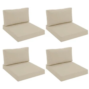 Patio Furniture Cushions Replacement Set of 4, Outdoor Deep Seat Couch Cushio... - Picture 1 of 9
