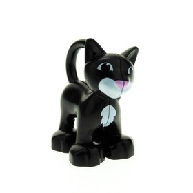 1x Lego Duplo Animal Cat Black White Tom Farm 5683 4583859 dupcat1pb02