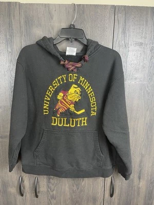 Sudadera con capucha de hockey Duluth vintage de la Universidad de Minnesota para adulto pequeña negra Foto 1 de 4