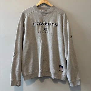Vintage 90’s Dallas Cowboys Football Reebok Sweater Grey Size Large - Picture 1 of 5