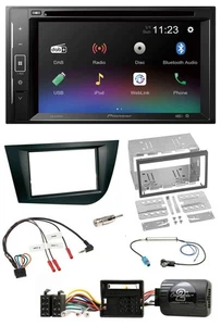 Pioneer Bluetooth Lenkrad USB 2DIN DAB DVD Autoradio für Seat Leon 2005-2009 sch - Bild 1 von 11