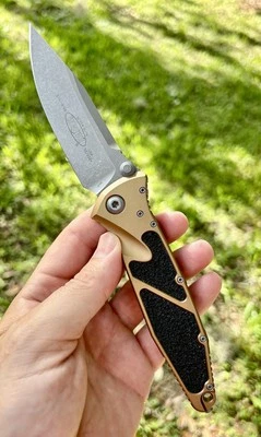 Microtech Socom Elite Tan Drop Point Plain Edge Manual Tactical Apocalyptic - Image 1 of 4