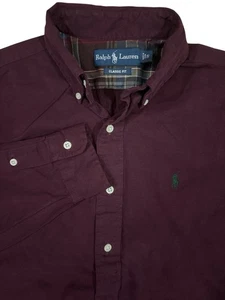 POLO RALPH LAUREN ICON LOGO SLIM FIT LONG SLEEVE BURGUNDY SMALL - Bild 1 von 4