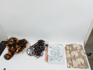 Lot of Halloween Decorations String of Lights Tablecloth Window Decals Stickers - Picture 1 of 9
