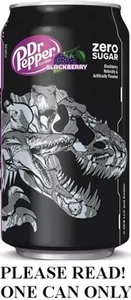 Dr. Pepper Blackberry ZERO Jurassic World Rebirth USA 2025 NEW FULL 12oz Can - Picture 1 of 1