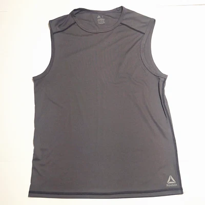 Camiseta sin mangas Reebok Performance Wear Muscle para hombre L gris deporte gimnasio sin mangas Foto 1 de 4