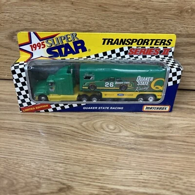 Matchbox White Rose #26 QUAKER STATE 1995 Super Star Transporter - Image 1 of 4