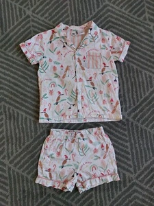 Cotton On Kids Size 5 Xmas Pyjamas Set Short & Shirt Christmas Boy Girl Unisex - Picture 1 of 3