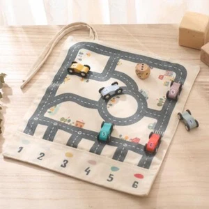 Tappetino Tela Auto Legno Auto Interazione Genitore-Bambino Educazione 35*31cm Giocattolo Montessori - Foto 1 di 27