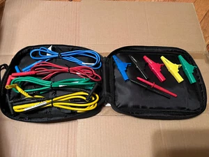 SNAP ON SNAPON SCOPE MULTIMETER PROBE TEST LEADS ALIGATOR CLIPS SET CASE !!!!!!! - Picture 1 of 7