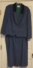 Vintage Pendleton Virgin Wool Suit Set, Blazer, Skirt, Size 20W, Purple & Teal