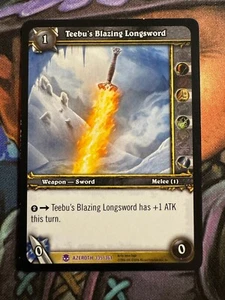 World of Warcraft TCG Azeroth 335/361 Teebu's Blazing Longsword - Picture 1 of 2