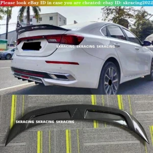 Carbon Fiber Duckbill Rear Trunk Lip Spoiler Wing Fit For Kia Forte K3 2019-2023 - Picture 1 of 17