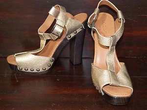 Neu UGG Fiorella Italian Collection Old Gold Damen Leder Plateau High Heels - Bild 1 von 7