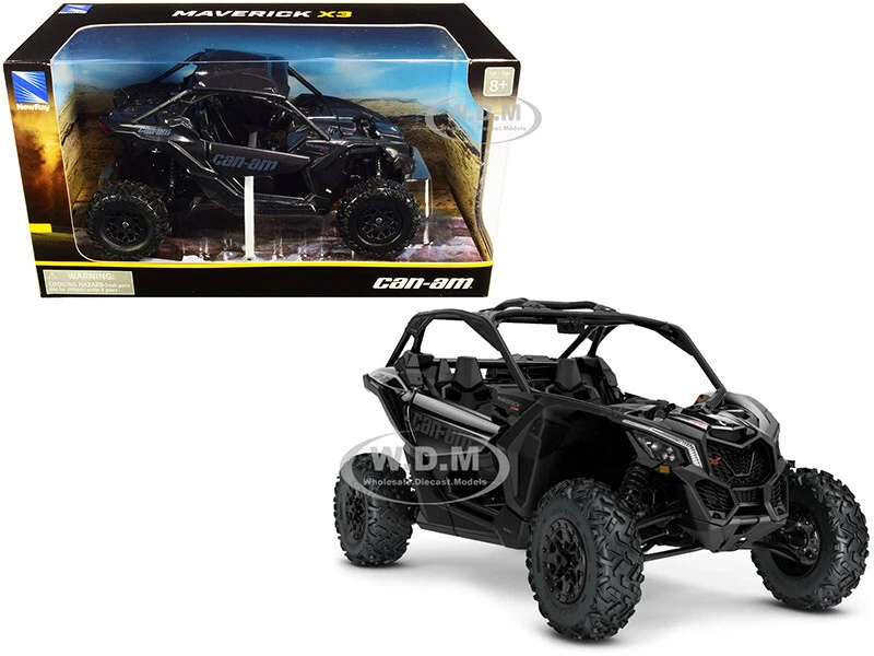 CAN-AM MAVERICK X3 ATV TRIPLE BLACK 1/18 DIECAST MODEL BY NEW RAY 58193 B - Image 1 of 1