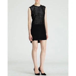 Helmut Lang Kleid schwarz Mini Etui Fraktal Cocktail Party Futuristisch Größe 8 - Bild 1 von 10