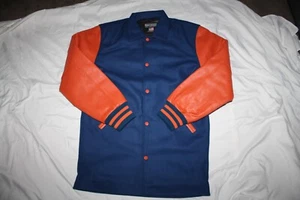 Vintage Stewart Strauss Letterman Varsity Jacket METS SYRACUSE EDMONTON OILERS S - Picture 1 of 4
