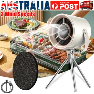 Portable Desktop Range Hoods 3 Wind Speeds Low Noise Exhaust Fan for Camping BBQ - Picture 1 of 15