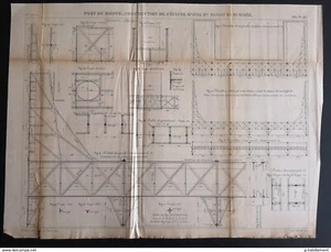 ANNALES DES PONTS et CHAUSSEES (Dep 76) - Plan du Port de Dieppe - Macquet 1887 - Imagen 1 de 4