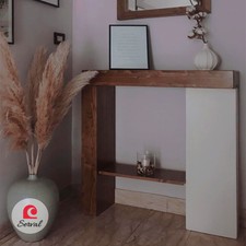 CONSOLLE INGRESSO IN LEGNO BICOLOR 80X90X24CM