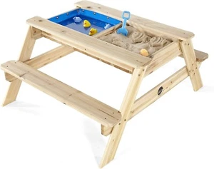 Plum Sandkasten 2in1 mit Wasserbecken und Picknicktisch aus Holz Wassertisch - Bild 1 von 3
