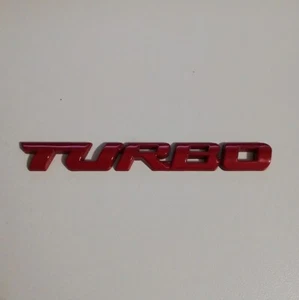 Scritta Logo Badge Tuning Turbo In Alluminio Biadesivo - Foto 1 di 1