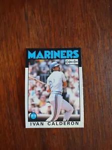 1986 O-Pee-Chee Ivan Calderon Rookie Seattle Mariners #382 - Picture 1 of 2