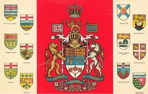 CANADIAN COAT of ARMS For Each Province, 1950s; Unused, Excellent Condition. - Bild 1 von 2